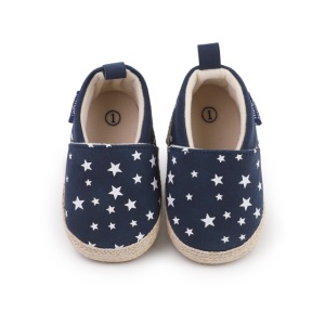 Pantofiori bleumarin tip mocasini cu stelute - Img 6