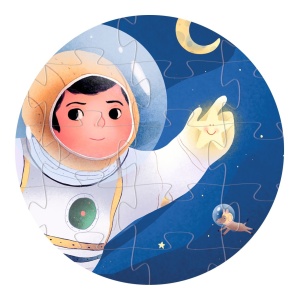 Puzzle Astronaut pe luna, Djeco - Img 2