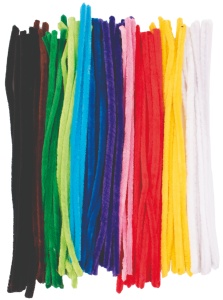 Set 100 bucati sarma plusata groasa 1.5 cm diametru, 50 cm lungime culori asortate
