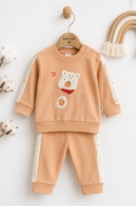 Set din doua piese pentru bebelusi, bumbac, BABYCAN, Teddy Bear