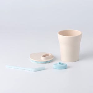Set diversificare hrana bebelusi Miniware Little Foodie, 100% din materiale naturale biodegradabile, 6 piese, Vanilla Aqua - Img 6