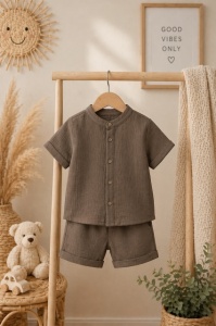 Set pentru baieti MINAMINOKIDS, maro - Img 3