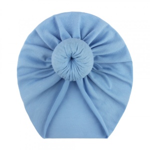 Caciulita bleu tip turban pentru fetite - Img 2
