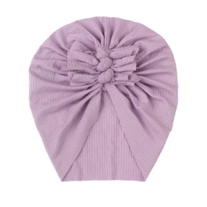 Caciulita lila tip turban cu trei fundite - Img 2
