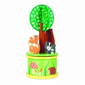 Carusel muzical cu animale de padure, Orange Tree Toys - Img 2