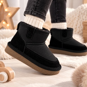 Cizme imblanite pentru copii, Model Good Style, Negru - Img 3