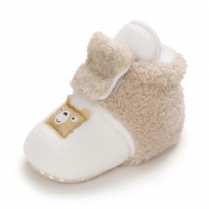 Cizmulite plusate alb cu crem pentru bebelusi - Teddy - Img 5