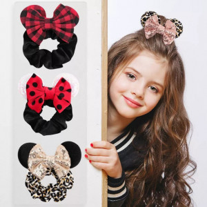 Elastic de par din catifea cu urechise si fundita - Model 11 - Img 2