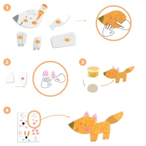 Joc creativ de pictat pentru cei mici Explorare prin Culoare, Djeco - Img 4