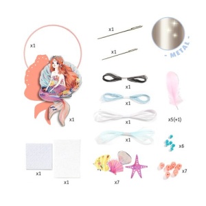 Joc creativ DIY Dreamcatcher sirena, Djeco - Img 3
