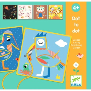 Joc educativ de cusut cu siret Punct cu punct, Djeco - Img 2