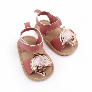 Sandalute roz pudra pentru fetite - Delfinul auriu