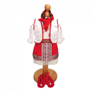 Set rochita traditionala, trusou si lumanare personalizata, decor popular Denikos® C9017 - Img 2