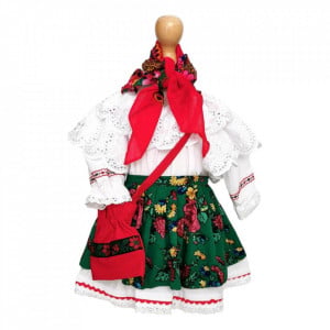 Set traditional botez fetita, trusou si lumanare personalizata, decor motive traditionale Denikos® C9012 - Img 2