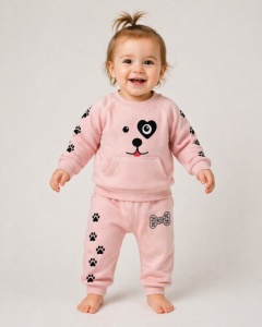 Trening roz pentru fetite din bumbac - Puppy