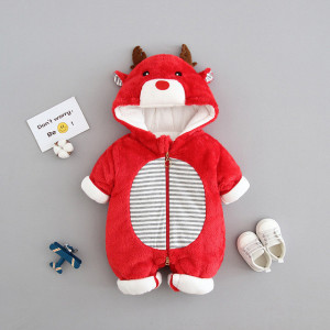 Combinezon plusat rosu - Red reindeer