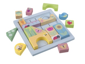 Cuburi de construit Gradina de primavara, Orange Tree Toys - Img 2