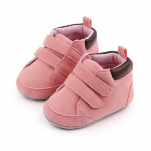 Ghetute roz din material tip piele intoarsa