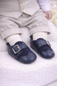 Pantofi eleganti bleumarine cu catarama