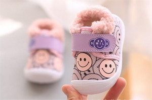 Pantofi imblaniti lila cu roz - Smiley