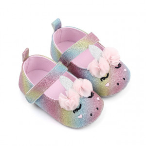 Pantofiori multicolori pentru fetite - Unicorn - Img 4