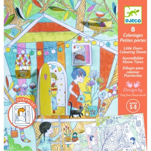 Planse de colorat cu surprize Jocurile Ninei, Djeco - Img 2