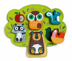 Puzzle din lemn si fetru Oski, Djeco - Img 3