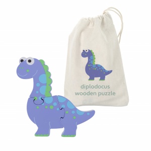 Puzzle dinozaur din lemn - Diplodocus, Orange Tree Toys - Img 3