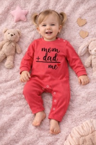 Salopeta roz fara botosei pentru bebelusi, Mom&Dad - Img 2