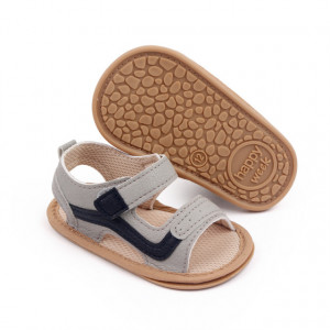 Sandalute gri cu insertie neagra pentru baietei - Img 6