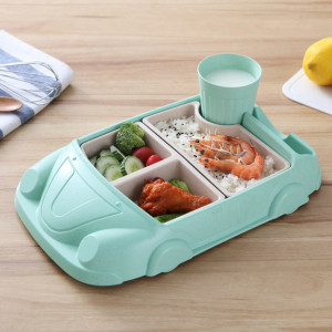 Set vernil din plastic pentru masa bebe - Masinuta