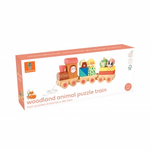 Trenulet din lemn cu forme si animale, Orange Tree Toys - Img 3