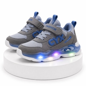 Adidasi gri cu luminite pentru baieti CYX