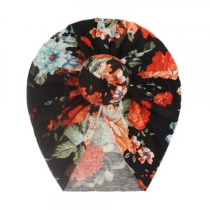 Caciulita neagra inflorata tip turban