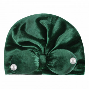 Caciulita tip turban din catifea cu perlute - Img 7