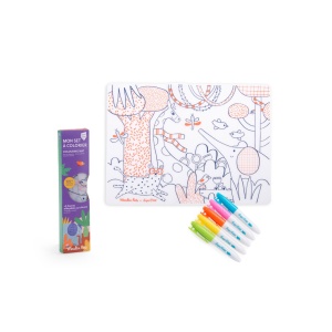 Joc creativ Plansa din silicon de colorat, Moulin Roty - Img 2