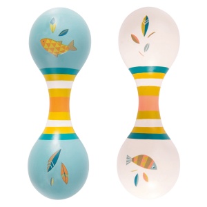 Maracas dublu albastru, Moulin Roty - Img 2