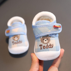 Pantofi imblaniti in carouri bleu - Teddy