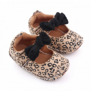 Pantofiori leopard cu fundita neagra - Img 3