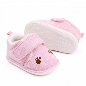 Pantofiori roz imblaniti pentru fetite - Labute
