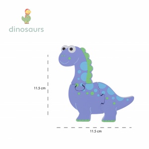 Puzzle dinozaur din lemn - Diplodocus, Orange Tree Toys - Img 4