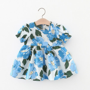 Rochita pentru fetite - Blue flowers