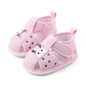 Sandalute roz pentru fetite - Buburuza