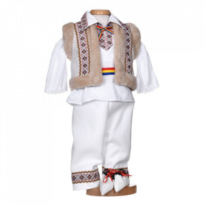 Set botez national baiat, trusou botez landou, lumanare si costum traditional, Denikos® 1045 - Img 5