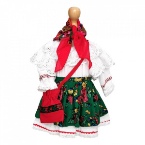 Set costum national rochita, trusou botez, cutie trusou si lumanare, decor rustic, Denikos® C9100 - Img 4