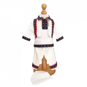 Set national, trusou botez, cutie trusou, lumanare si costum traditional baietel, Denikos® C9089 - Img 2