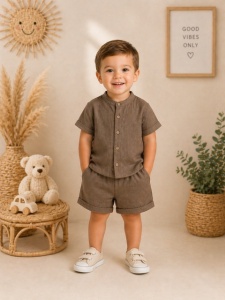 Set pentru baieti MINAMINOKIDS, maro