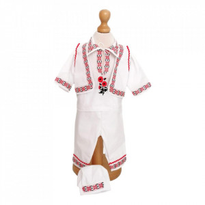 Set popular, trusou botez, cutie trusou, lumanare si costum traditional baietel, Denikos® C9095 - Img 4