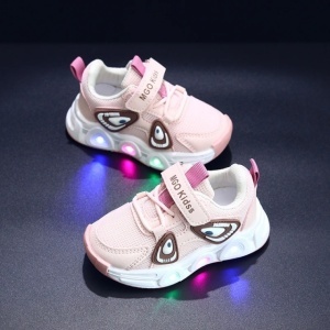 Adidasi roz cu luminite Panda New Style - Img 2