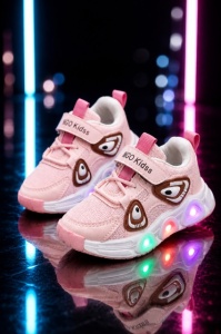 Adidasi roz cu luminite Panda New Style